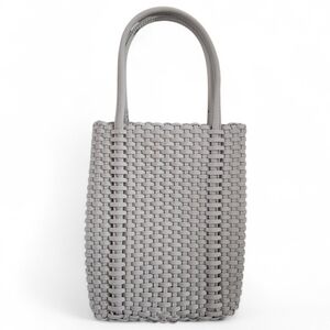 Nine West Light Gray Woven Mini Tote